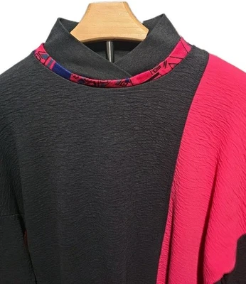 Sudadera De Colección Años 80 Laps Geométrica Bloques De Color Para Mujer Talla Mediana Cuello Sin Rizado EE. UU. Foto 1 de 4