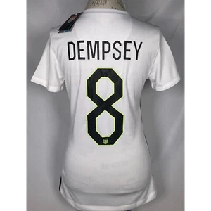 Clint Dempsey #8 2015 USWNT NIKE weiß WM-Trikot Damen MEDIUM NEU MIT ETIKETT - Bild 1 von 15
