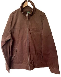 Herren Timberland Mantel Reißverschluss Jacke Größe XL braun 100% Baumwolle schwer warm Taschen - Bild 1 von 19
