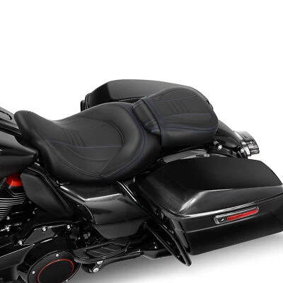 Asiento de conductor pasajero apto para Harley Electra Street Road Glide King 2009-2023 EE. UU. Foto 1 de 4