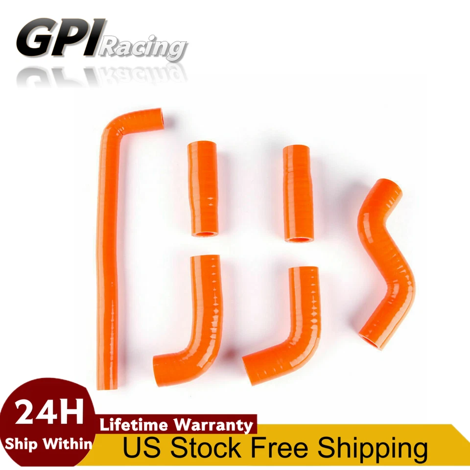 For 2002-2006 KTM 400/525EXC 2002 2003 2004 2005 Silicone Orange Radiator Hose - Изображение 1 из 4