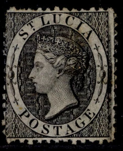 ST. LUCIA QV SG11, (1d) black, UNUSED. Cat £38. - Picture 1 of 1