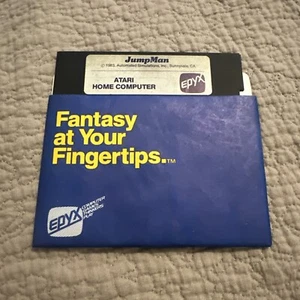 Jumpman 5.25" Floppy Disk Automated Simulations - 1983 for Atari ORIGINAL SLEEVE - Picture 1 of 4