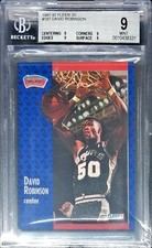 BGS 9 DAVID ROBINSON 1991-92 Fleer 3D Acrylic Wrapper Redemption #187 RARE MINT