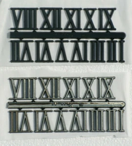 Plastic Roman Clock numbers 21mm High - Picture 1 of 2