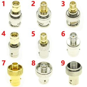 BNC MALE FEMALE To SMA RPSMA Male Female RF Connector Adapter Test Converter Kit - Picture 1 of 19