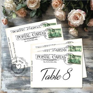 GROSSE DOPPELSEITIGE oder EINSEITIGE POSTKARTE HOCHZEIT TISCHKARTEN oder SCHILDER #619 - Bild 1 von 9