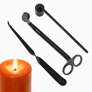 Candle Extinguisher Set Candle Snuffer Wick Trimmer Dipper Schwarz