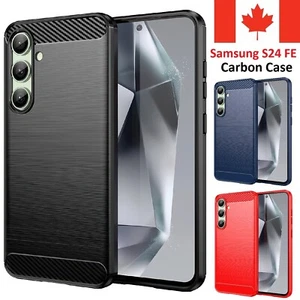 Coque résistante TPU en fibre de carbone antichoc pour Samsung Galaxy S24 FE - - Photo 1 sur 10