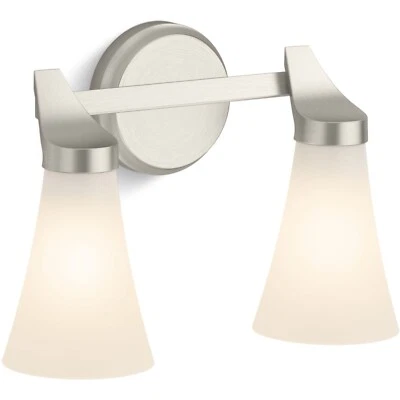 Kohler Lighting Simplice 2 Light 14" Wide Vanity Light with Painted Glass Shades - Image 1 of 4