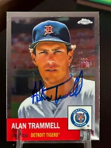 ALAN TRAMMELL 2022 TOPPS CHROME PLATINUM ANNIVERSARY #188 AUTOGRAPHED - Picture 1 of 2