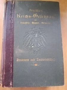 REICHS GESETZBUCH INDUSTRIE,HANDEL und GEWERBE / BAND 1 TEIL 2 / von  1905 - Foto 1 di 11