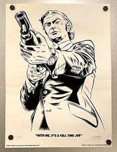 Michael Caine Get Carter Art Print Artist Greg STAINBOY Reinel Signed Numbered - Picture 1 of 6