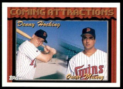 1994 Topps Baseball #771 Denny Hocking Oscar Munoz Rookie - Image 1 of 2