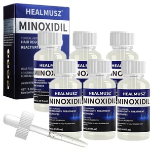 6 Stück MINOXIDIL 5% Lösung Haarwachstum FÜR MÄNNER 6 Monats-Vorrat 300ML - Picture 1 of 16