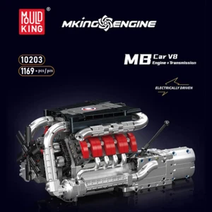 MouldKing 10203 Motorisierte Elektronische Steuerung Dynamisch Mercedes Benz V8 Motor - Bild 1 von 6