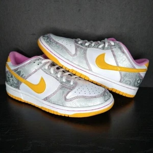 Nike Dunk 2009 talla baja 5Y/6,5W amarillo plata rosa - Imagen 1 de 4