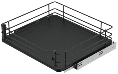 Unterschrank Frontauszug Schrankauszug Küchenschrank Tablar Auszug 30 kg schwarz - Bild 1 von 4