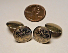 Antique Smith & Crosby White Gold-Filled Men's Deco Reversible Cufflinks S & C