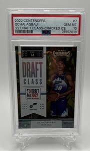 2022 Contenders Draft Class Ochai Agbaji Cracked Ice Rookie 04/25 Jazz #7 PSA 10