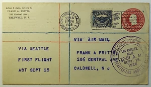 1926 First Flight Airmail Service Uprated Postal Stationery 16c #C5 Air Service - Picture 1 of 2