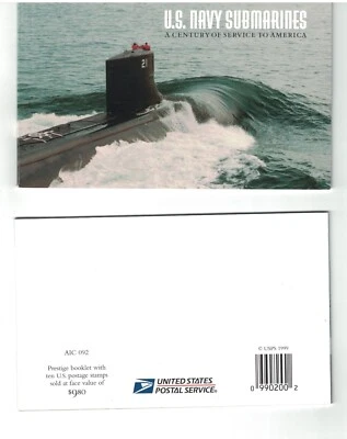 #3377a - BK279 -  Submarine - Wholesale Lot of (10) Booklets - Face Value $98.00 - Image 1 of 4