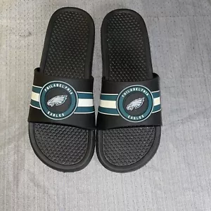 Philadelphia Eagles Foco Men's Flip Flops (M) 9-10 Black NFL - Picture 1 of 4