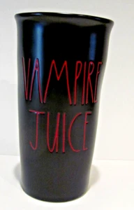 Rae Dunn Halloween "VAMPIRSAFT" Keramik Reisebecher 7" Becher Deckel ~ NEU IM KARTON - Bild 1 von 3