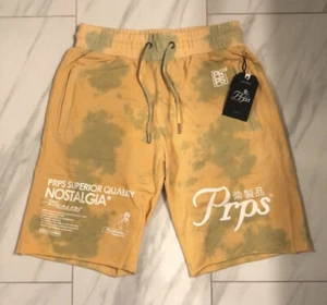 PRPS Men’s Sweat Shorts Yellow $98 Small New - Picture 1 of 2
