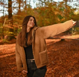Wolljacke MERINO Jacke Schurwolle 100% Merinowolle - Größe S bis XXXL BRAUN - Bild 1 von 14