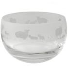 Decorative Glass Bowl Sheep Lamb Pattern Animo Glass Crystal Bowl Ornament Gift