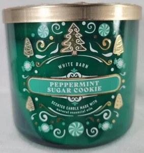 White Barn Candle: PEPPERMINT SUGAR COOKIE Bath Body Works Duft 3-Docht grün - Bild 1 von 5