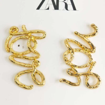 Nuevos aretes Zara Love You llamativos elegantes para mujer fiesta vacaciones joyería regalo Foto 1 de 4
