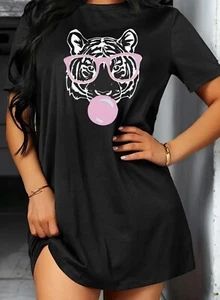 Women’s Tiger T-shirt Dress - Picture 1 of 1