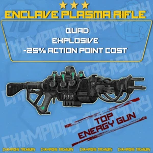 FALLOUT 76 [PC] QUAD EXPLOSIVE -35% AP COST ENCLAVE PLASMA RIFLE LEGACY - Picture 1 of 1