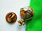 6897-W - Opalescent & Rhinestone Jeweled Clutch Back Pin "Snap-Ettes" Brand
