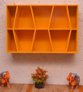 Storage Cabinet Mango Wood Handcrafted Wall Hanging Painted Cupboard Home Decor - Picture 1 of 5