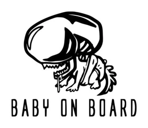 Baby On Board Alien Baby Decal #2 Choose Size, Color - Picture 1 of 2