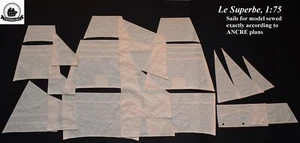 Mantua Superbe 1:75 - set of sewn sails - Picture 1 of 11