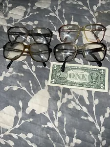 Vintage Oversized Gold Aviator Frame Eye Glass Frames 1980’s Lot - Picture 1 of 22