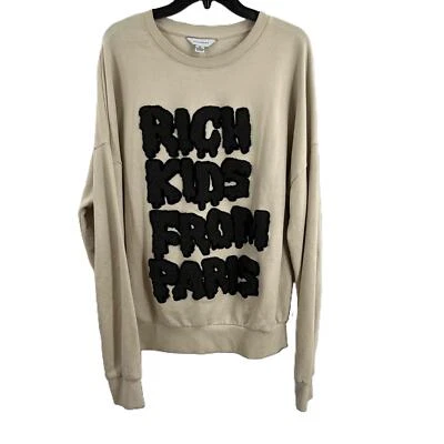 ELEVENPARIS Sudadera Para Hombres Niños Rico De París Beige Manga Larga Algodón XL Foto 1 de 4