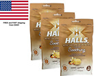 3X Halls Throat Soothing Honey Vanilla Flavor Cough Drops 3 Bags 90 Drops Lot