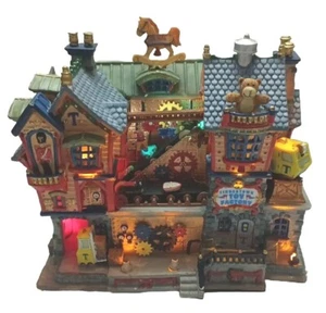Lemax TINKERTOWN TOY FACTORY Musik LED Lichter animierte Abteilung Carole FUNKTIONIERT *WIE BESEHEN* - Bild 1 von 18