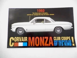 BROCHURE/ ONLY Franklin Mint Chevy Corvair Monza Coupe - Picture 1 of 2