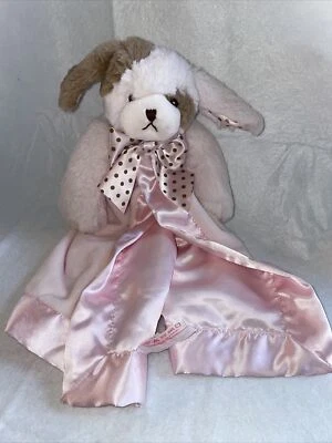 Bearington Baby Collection Cachorro Perro Rosa Satinado Niña Manta de Seguridad Juguete Lovey Foto 1 de 4