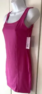 Wild Fable Women Dress Bodycon Sleeveless Seamed square neck Magenta SZ M NWT - Picture 1 of 5
