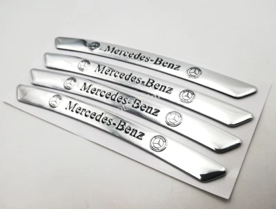 4x Para Mercedes Benz 3D Cromo Logo Emblema Insignia Llantas Deportivas Llanta Adhesiva Calcomanía Foto 1 de 4