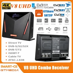 DVB S2X/T2/C/ATSC-J83B Doppio Sintonizzatore Combo TV Box Ricevitore Satellitare 4K UHD Decoder - Foto 1 di 12