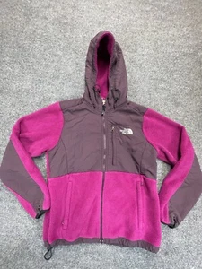 The North Face Denali Jacket Womens M Pink/ Purple Fleece Full Zip Hoodie Pocket - Picture 1 of 9