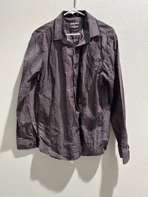 Barabas Men's Stretchable Button-up Long Sleeve Shirts XL Brown&Black Striped - Image 1 of 4